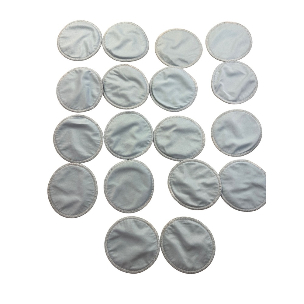 18 Pack Reusable Nursing Pads Absorbent Washable Breast Pads Light Blue